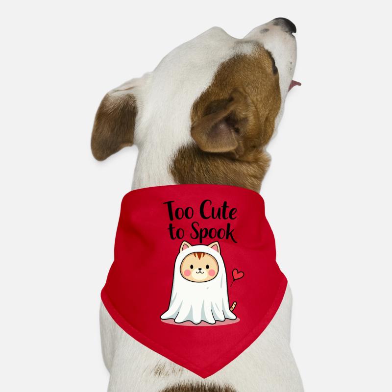 Trop mignon pour effrayer Chat mignon Graphique Bandana pour chien
