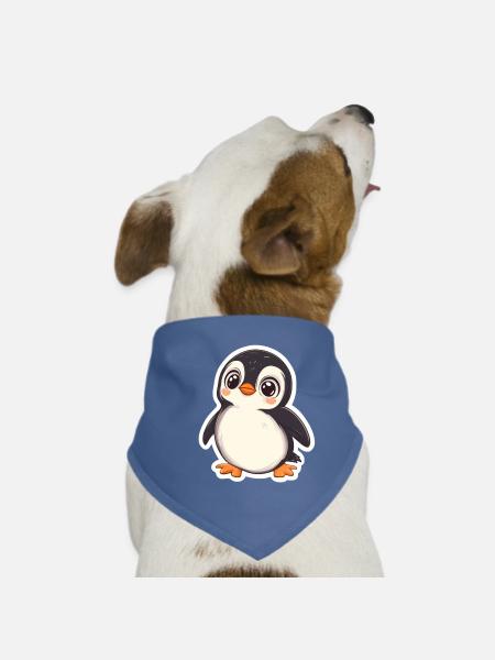 Pinguin - Hunde-Bandana - Rot - Vorne