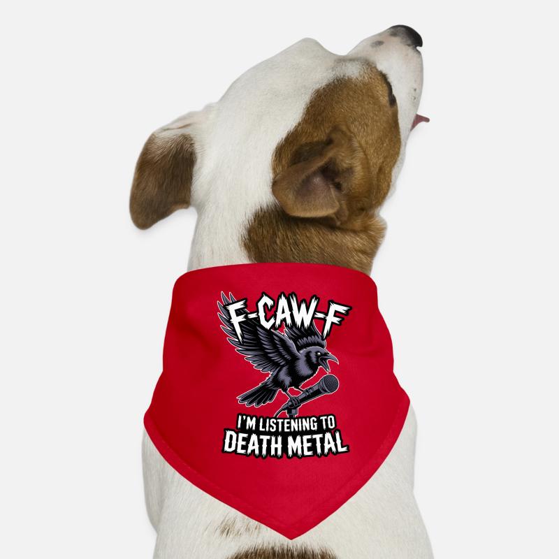 Corbeau avec micro – Death Metal Bandana pour chien