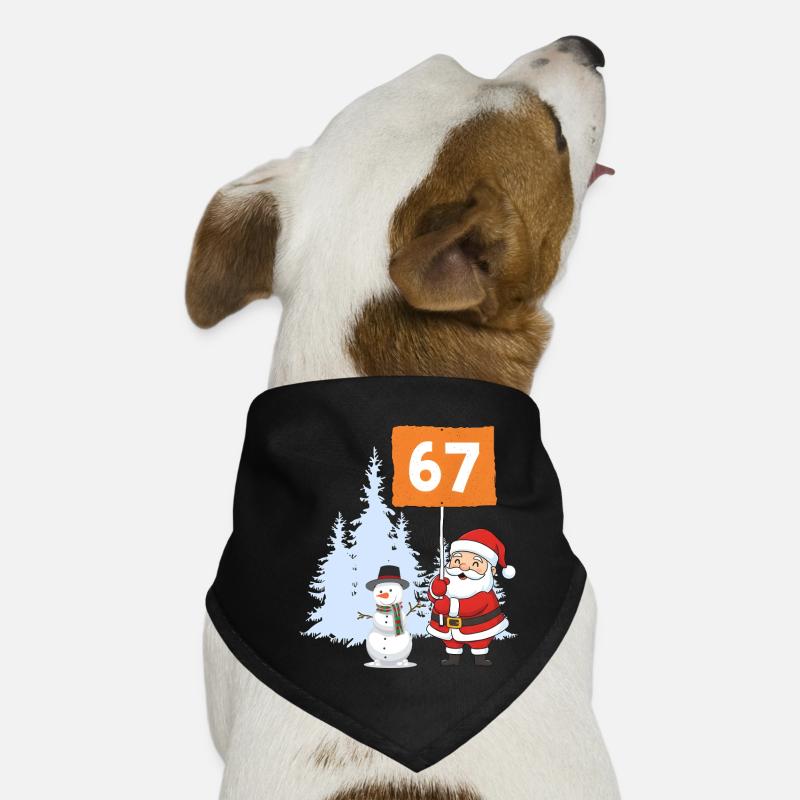 Santa67 Compte à rebours Signe de Noël Bandana pour chien