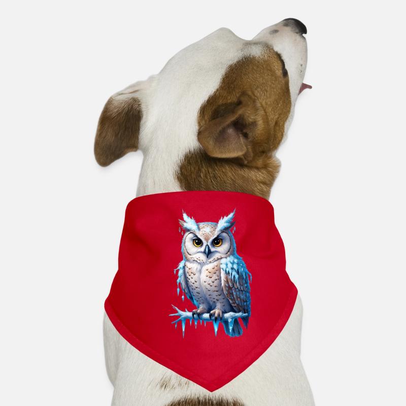 Majesté de la chouette givrée Bandana pour chien