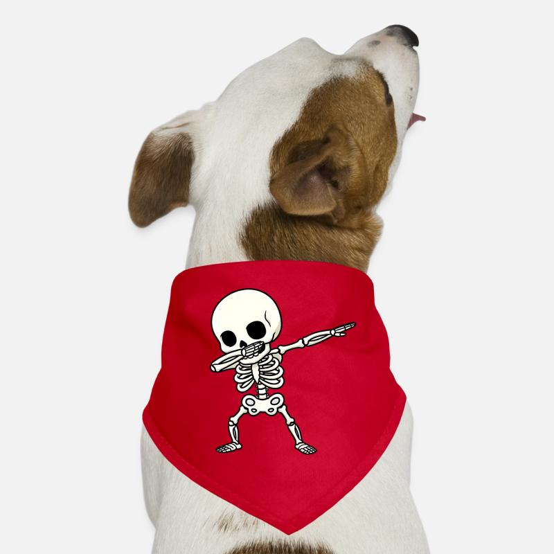 Funny Skeleton Dab Dog Bandana