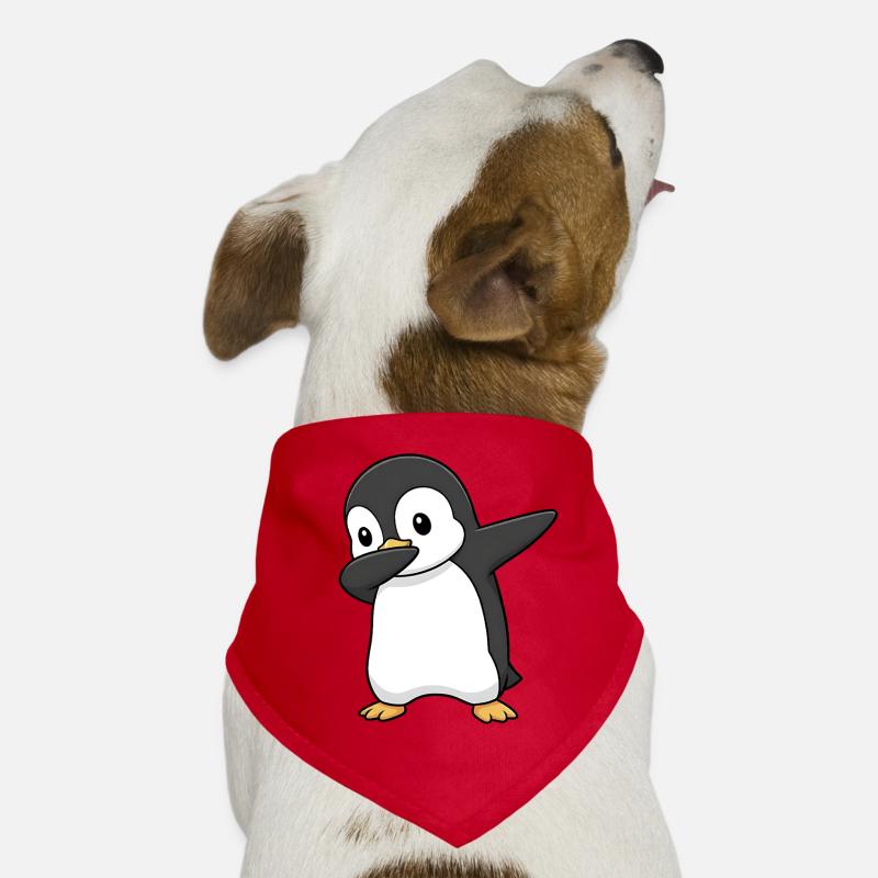 Dabbing Pinguin - Hunde-Bandana - Rot