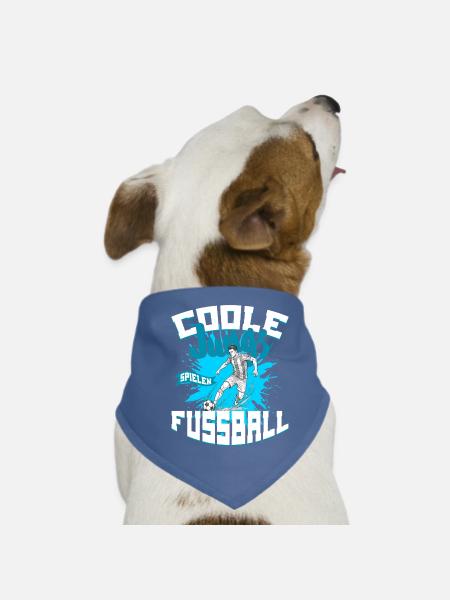 Coole Jungs Spielen Fußball - Hunde-Bandana - Rot - Vorne