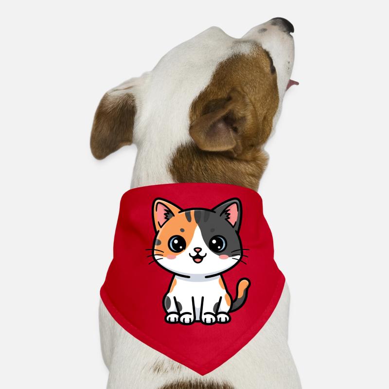 Calico Kitty Charm Dog Bandana
