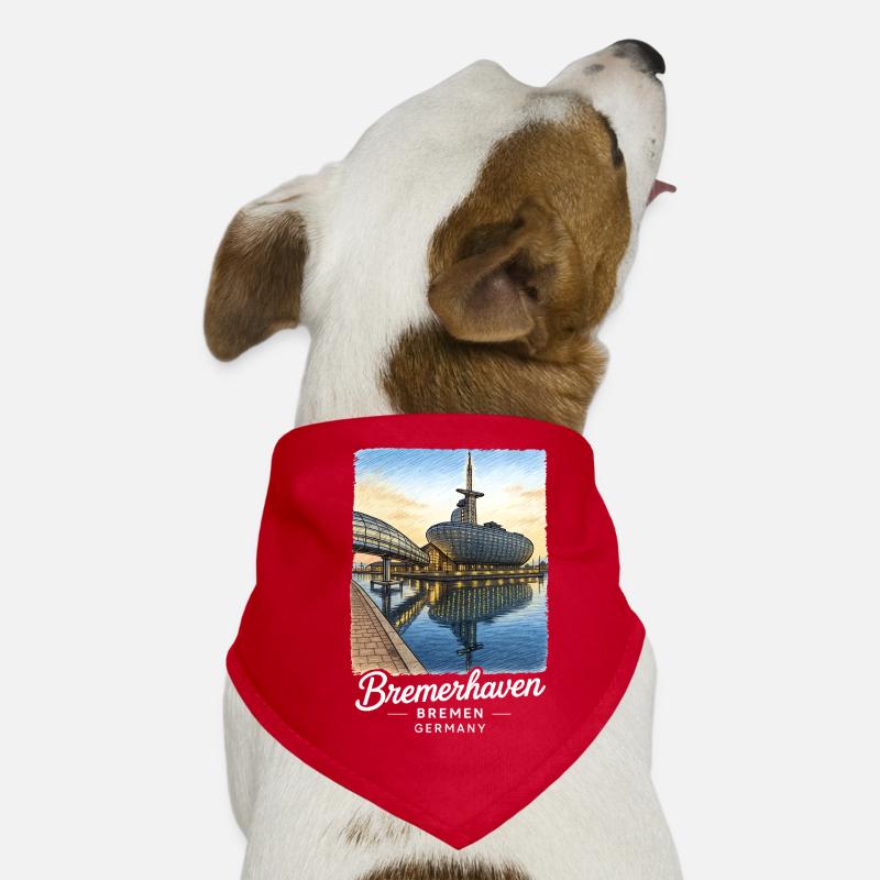Bremerhaven - Hunde-Bandana - Rot