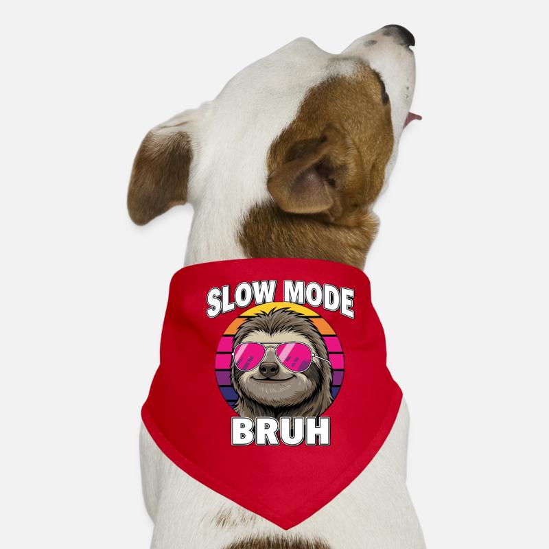 Cool Sloth Mode Ralenti Bruh Rétro Bandana pour chien