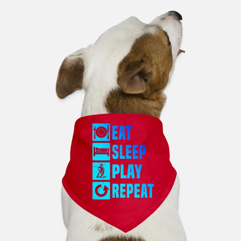 Modernes Floorball Artwork Hunde-Bandana