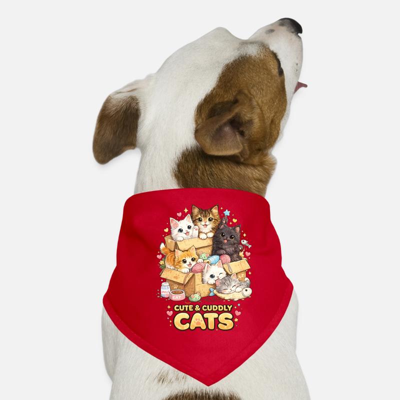 Petit chaton câlin dans une boîte Bandana pour chien