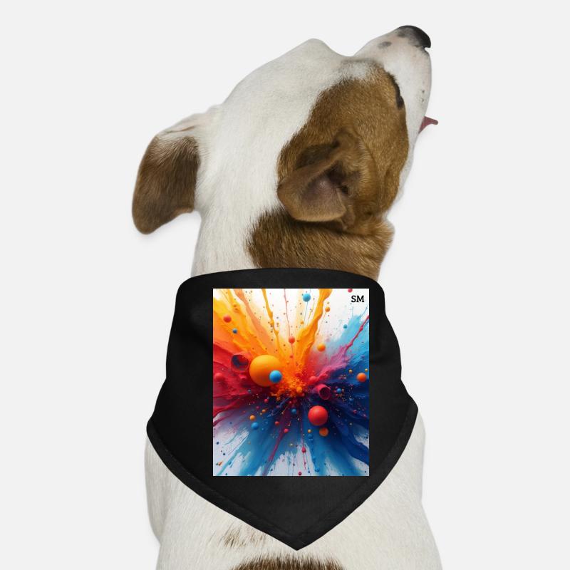 Explosion abstraite des couleurs Bandana pour chien