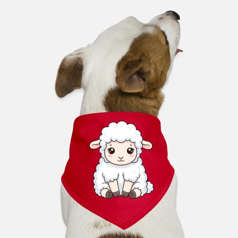 Kuschellamm Cartoon Style Dog Bandana