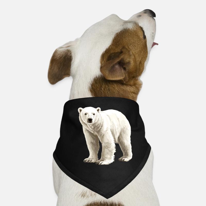 Arctic Polar Bear Illustration Dog Bandana