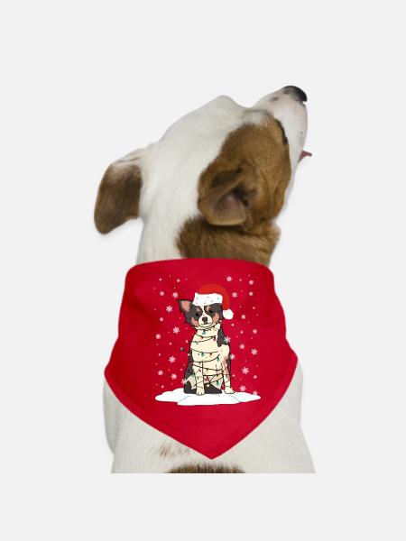 Chihuahua Chihuahueño Christmas - Hunde-Bandana - Rot - Vorne