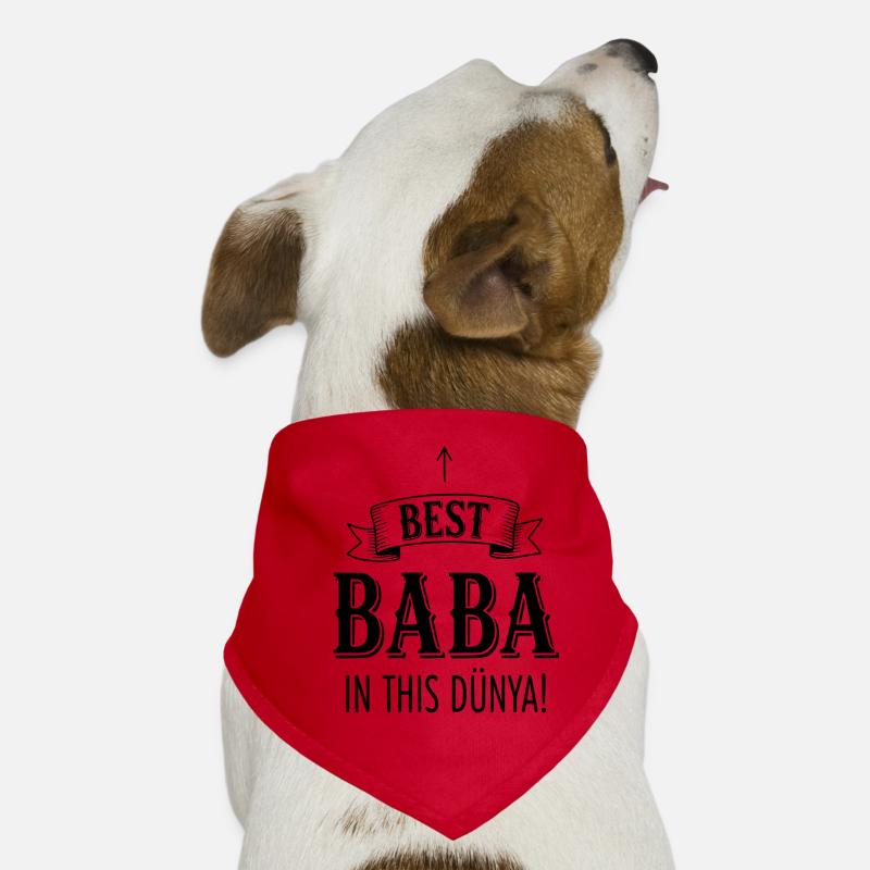 Best Baba in this Dünya - Bester Vater Geschenk - Hunde-Bandana - Rot