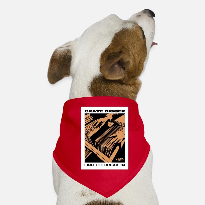Crate Digger Vinyl Poster 84 Dog Bandana