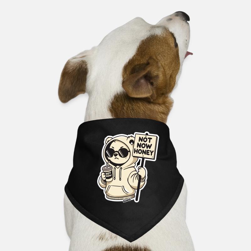Sweat à capuche panda, pas maintenant, chéri Bandana pour chien