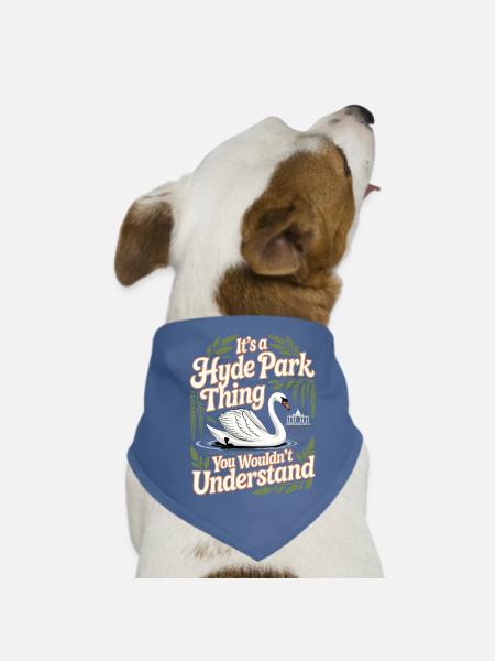 Hyde Park Swan Humor - Dog Bandana - red - Front