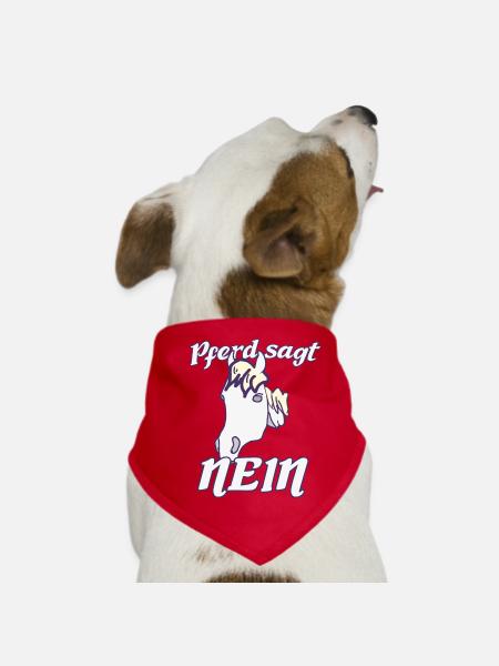 Norweger sagt Nein Lustiges freches Pferde  - Hunde-Bandana - Rot - Vorne