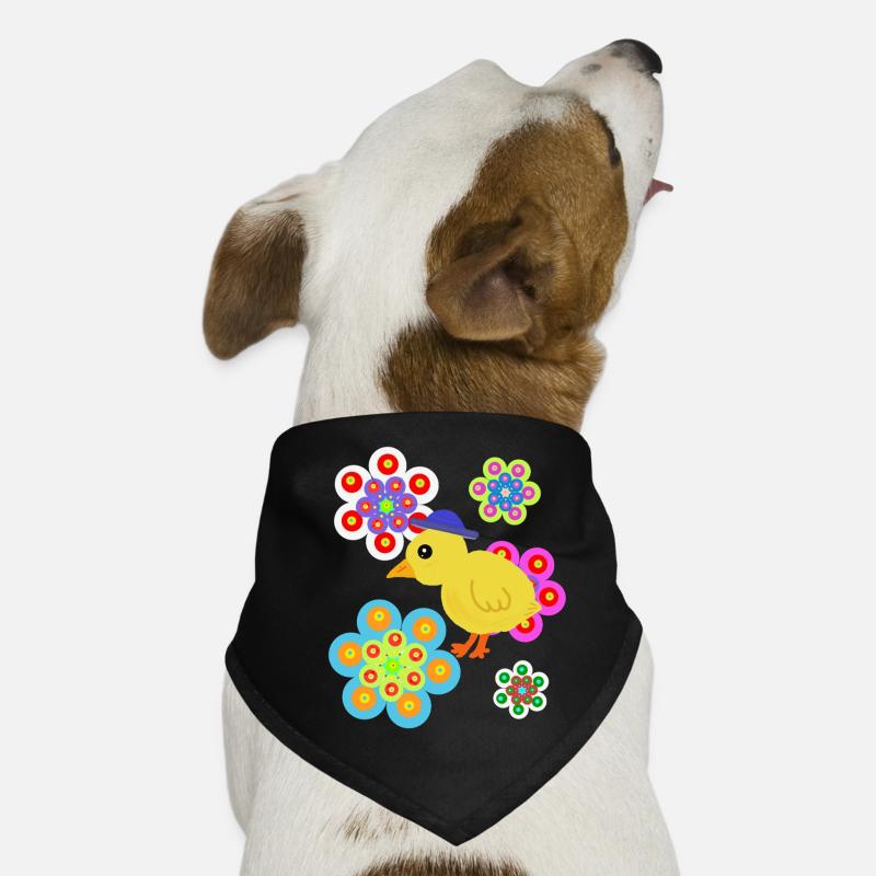 Retro Spring Summer Retro Chick Chicken Dog Bandana