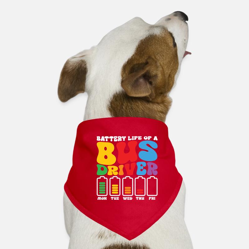 Funny Bus Driver Battery School Bus Driver Bus Pub Dog Bandana