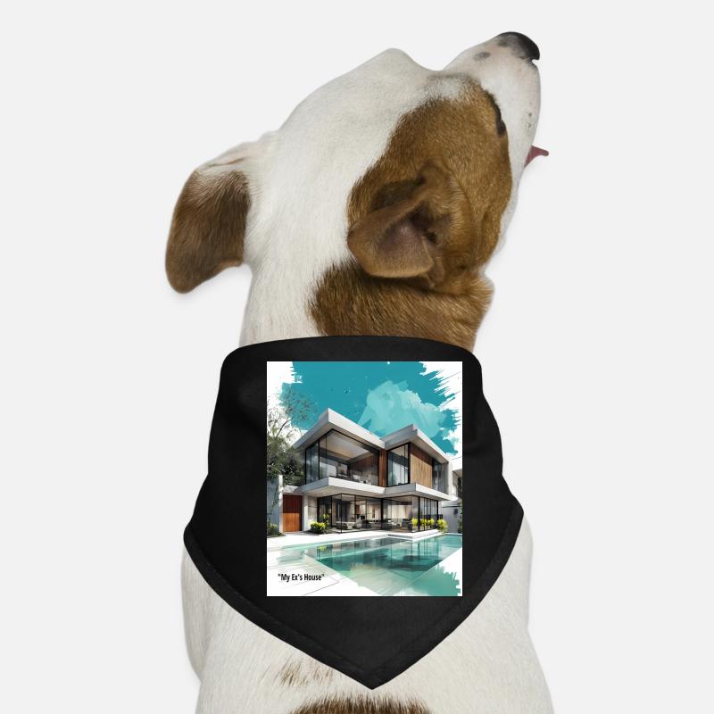 Ex's Modern Villa by Pool Dog Bandana