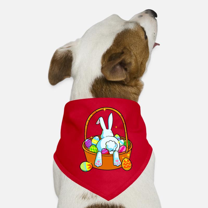 Pastel Easter Bunny in Basket Dog Bandana