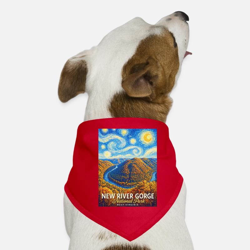 New River Gorge Landschaft National Park Hunde-Bandana
