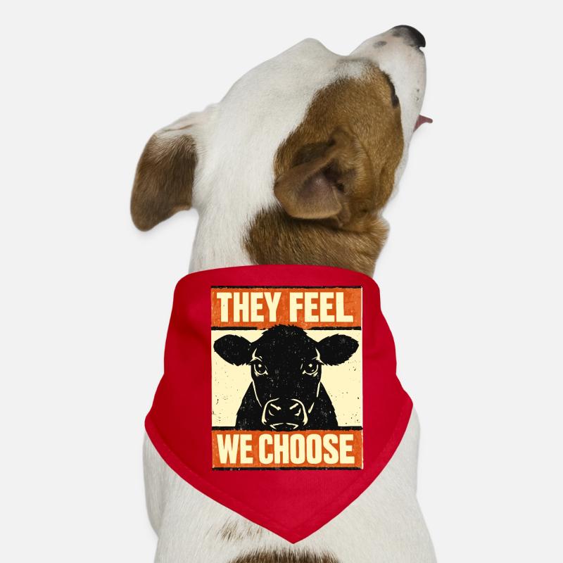 Nous choisissons, ils sentent – Affiche de vache Bandana pour chien