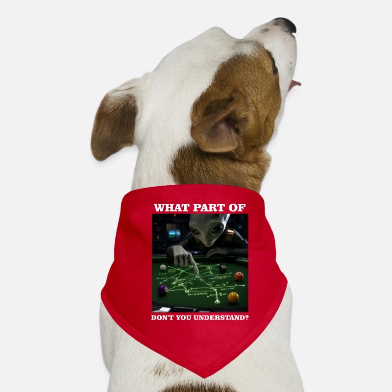 Billiards Physics Alien Nerd Pool Player Dog Bandana
