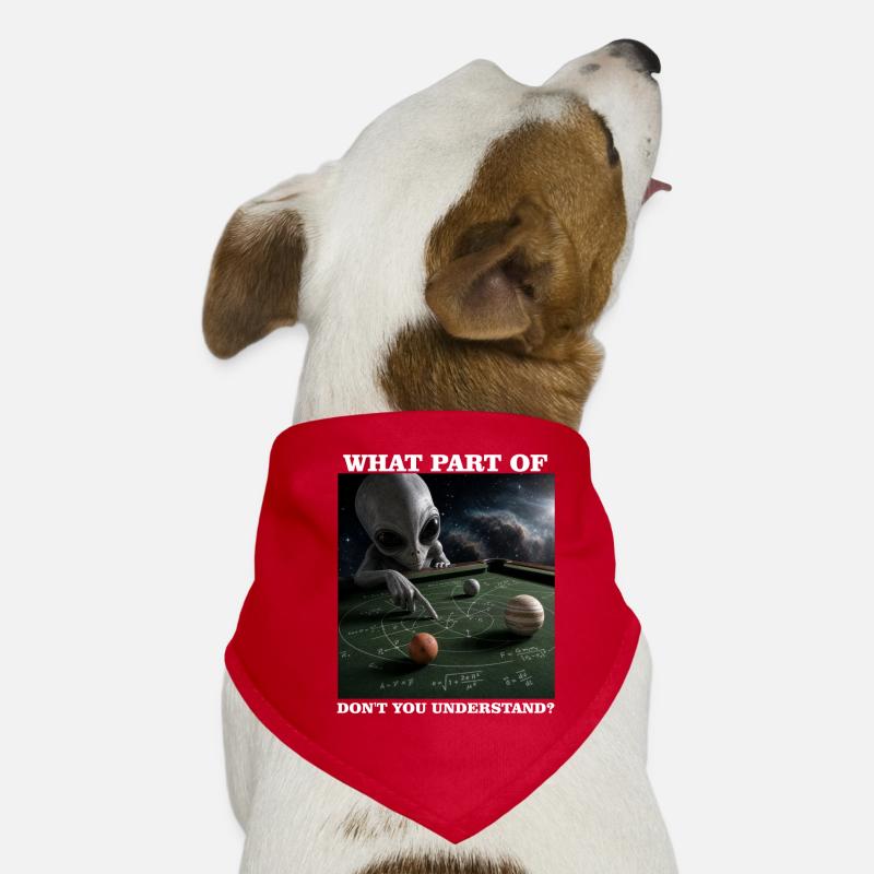 Billiards Physics Alien Nerd Pool Player Dog Bandana