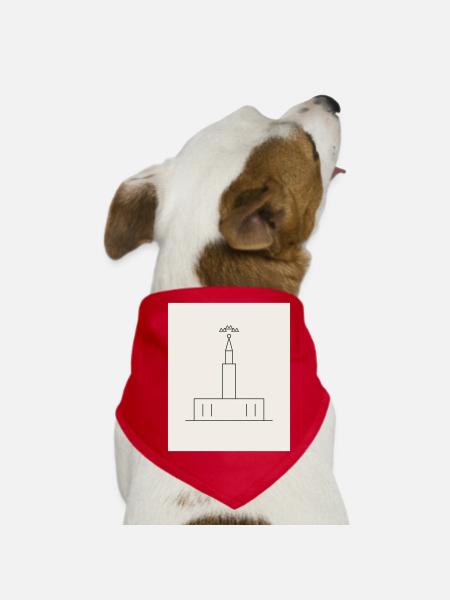 Stockholmer Rathauslinien-Kunst - Hunde-Bandana - Rot - Vorne