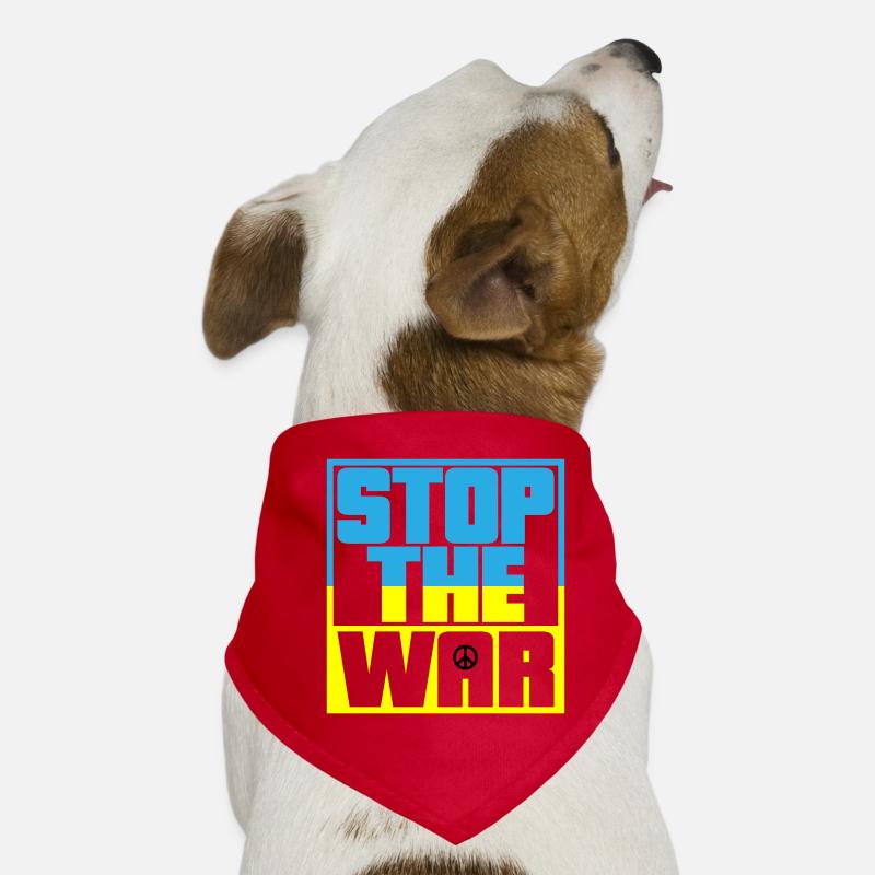 Farben änderbar | Stop the War | Kein Krieg Hunde-Bandana