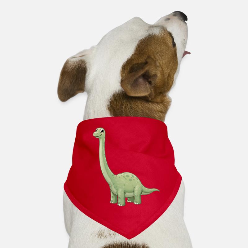 Dino Cartoon Brachiosaurus Hunde-Bandana