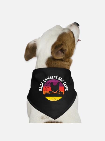 Soutenez l’élevage Ranch Homestead Élever des poulets - Bandana pour chien - noir - Devant