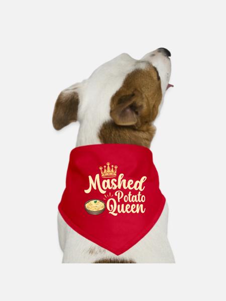 Purée de pommes de terre Purée de pommes de terre - Bandana pour chien - rouge - Devant