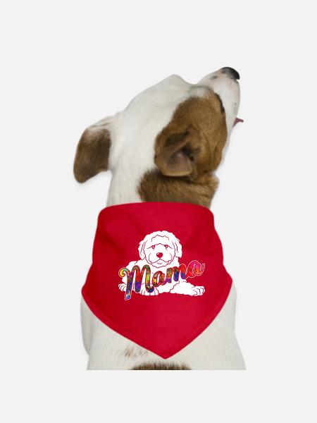Goldendoodle Goldendoodle Mama - Dog Bandana - red - Front