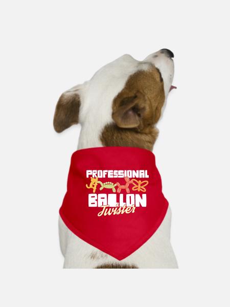 Professional Balloon Animal Twister Circus - Dog Bandana - red - Front