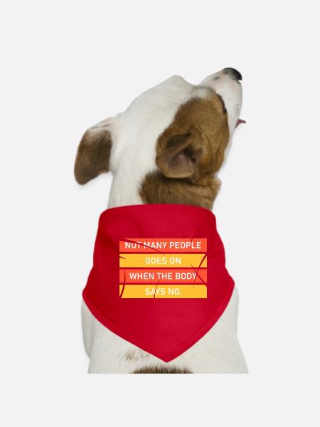 NICHT AUFGEBEN - Hunde-Bandana - Rot - Vorne