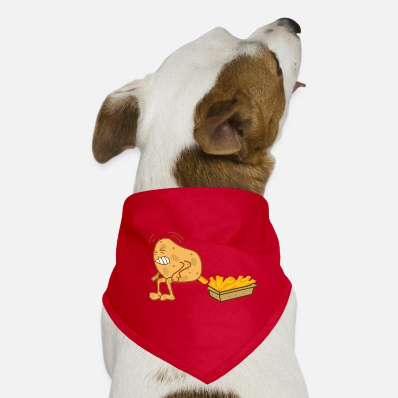 Frites Pommes de terre caca Bandana pour chien