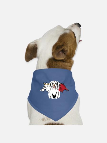 Hells, Dog, Angel, Devil, Dogs, Dog, Heavenly - Dog Bandana - red - Front