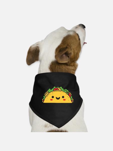 Tacos - Hunde-Bandana - Schwarz - Vorne