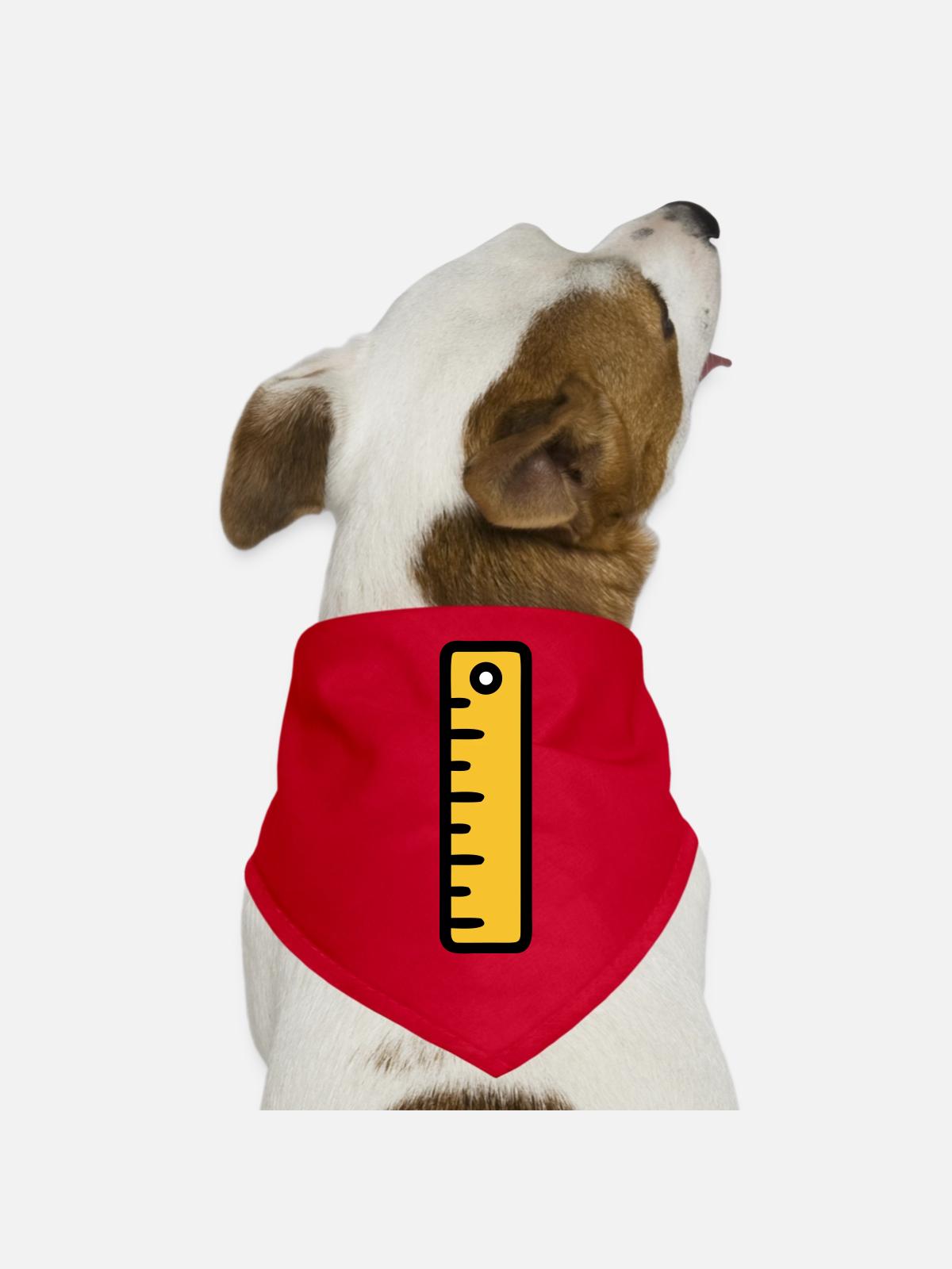 Scale Ruler Tool Office - Dog Bandana - red - Front