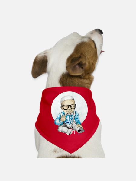Naughty Boy - Dog Bandana - red - Front
