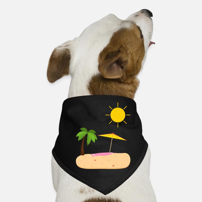 Sommer Strand Sonne Palmen Hunde-Bandana