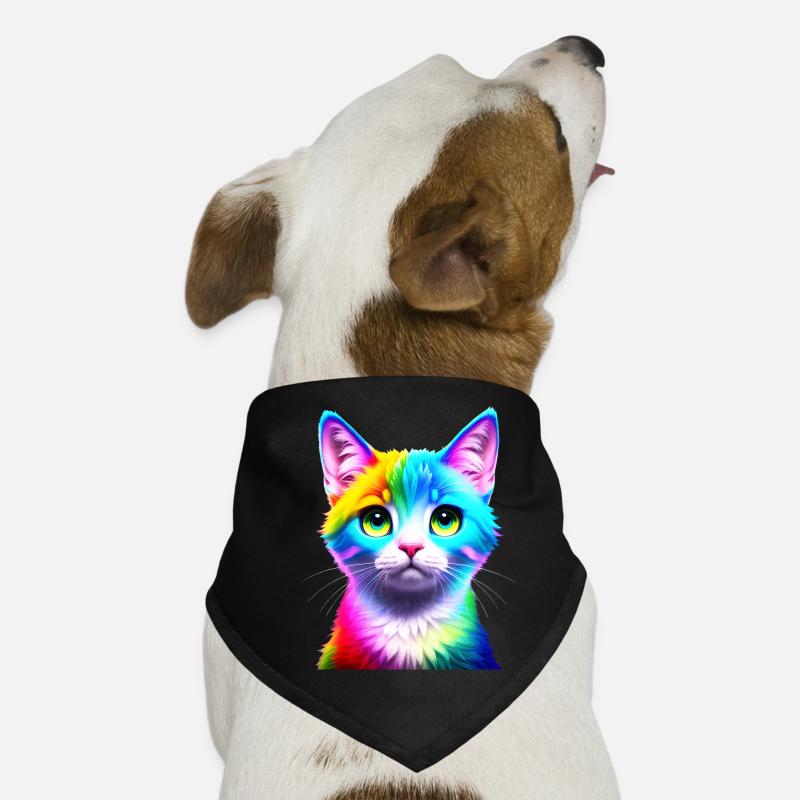 Chat arc-en-ciel Bandana pour chien
