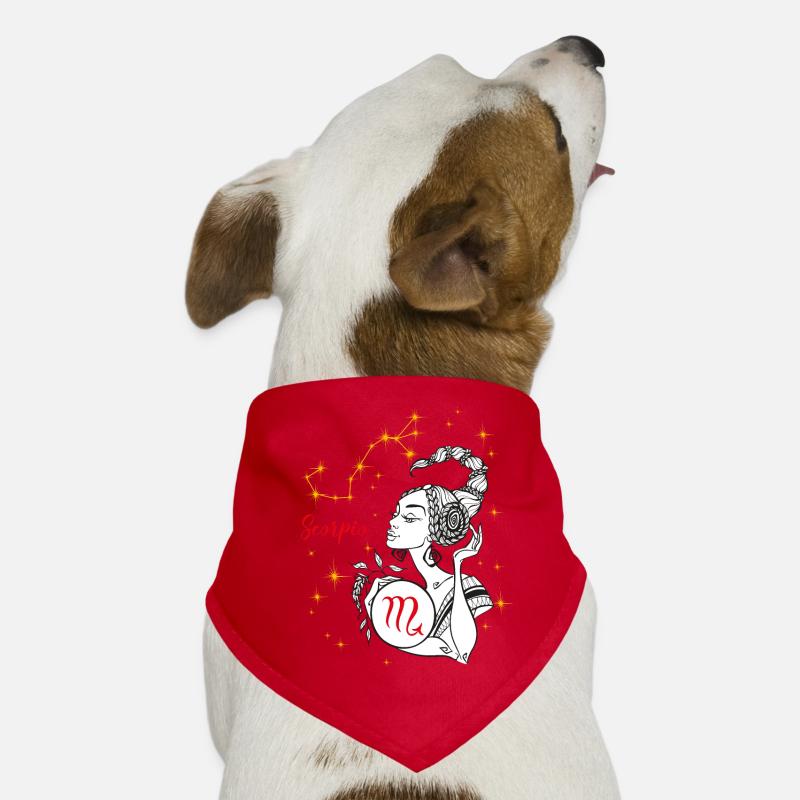 Scorpio - Bandana pour chien - rouge