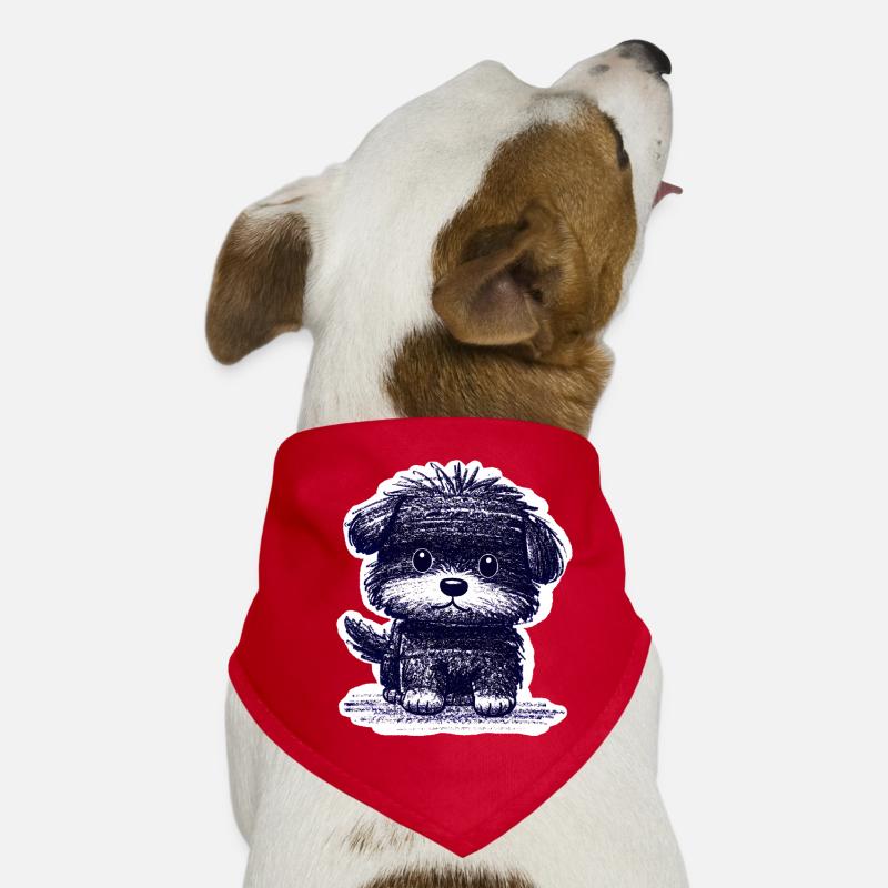 Chiot flou (bleu) Bandana pour chien