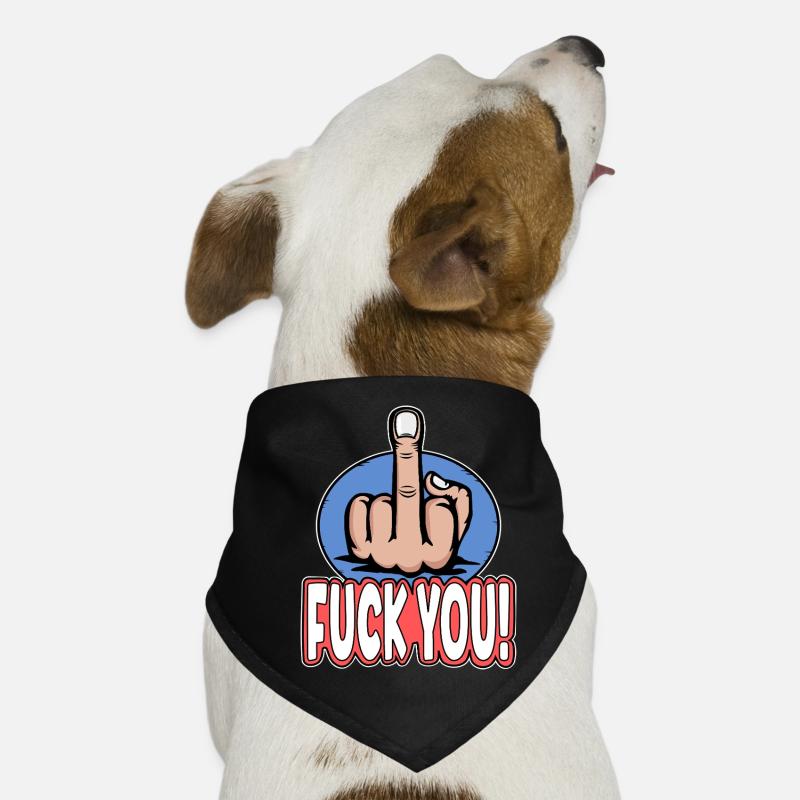 Doigt du milieu Doigt puant Baise Tu Design Bandana pour chien