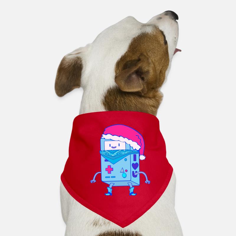 Kawaii Christmas Robot Santa Bot Dog Bandana