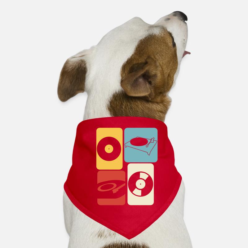 Record Retro Turntable Dog Bandana